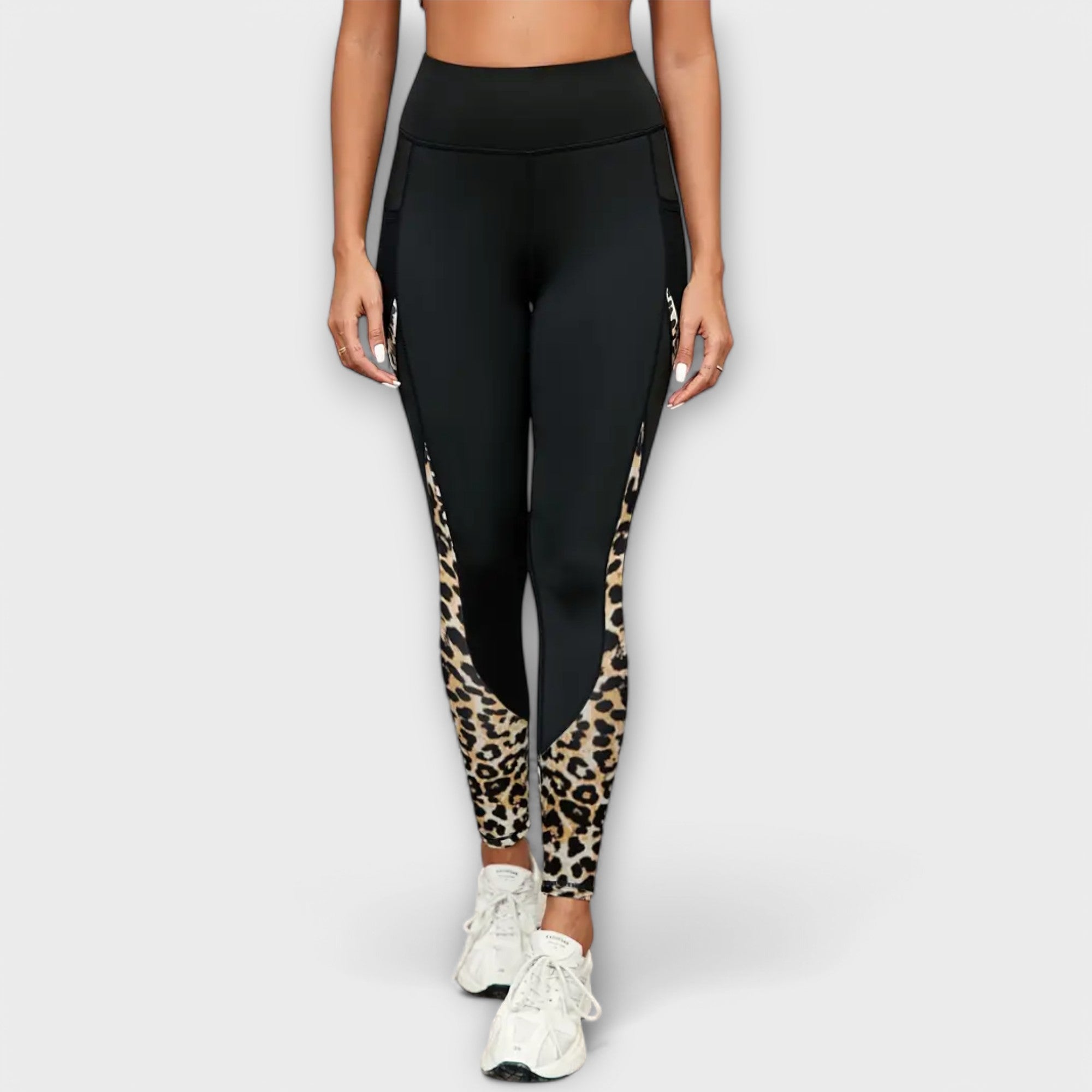 Leggings de cintura alta con estampado de leopardo LuvaModa