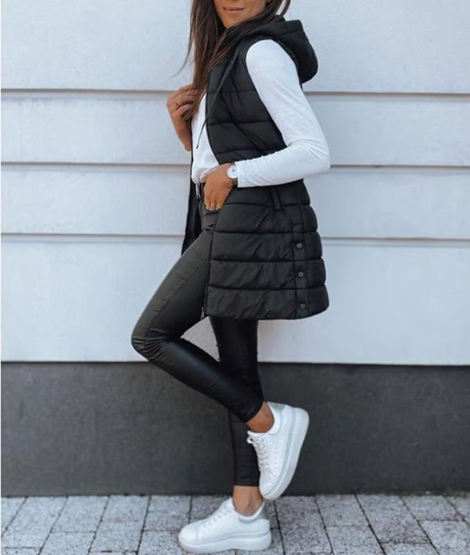 Chaqueta larga sin mangas para mujer Luvamoda