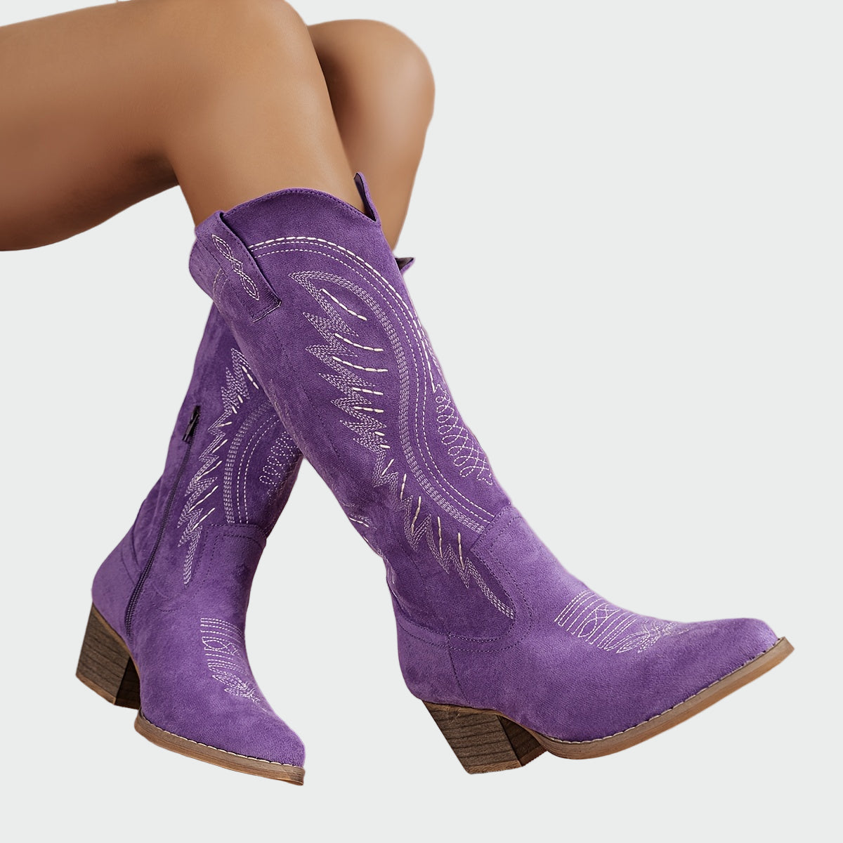 Botas vaqueras bordadas con estilo LuvaModa