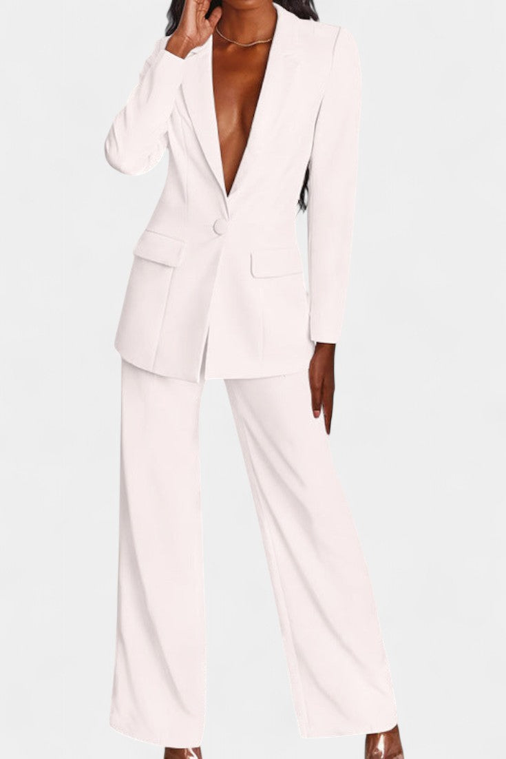 Conjunto de chaqueta y pantalones anchos Marnie hechos a medida LuvaModa