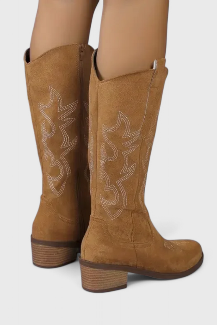 Botas vaqueras de ante estilo western Elka LuvaModa