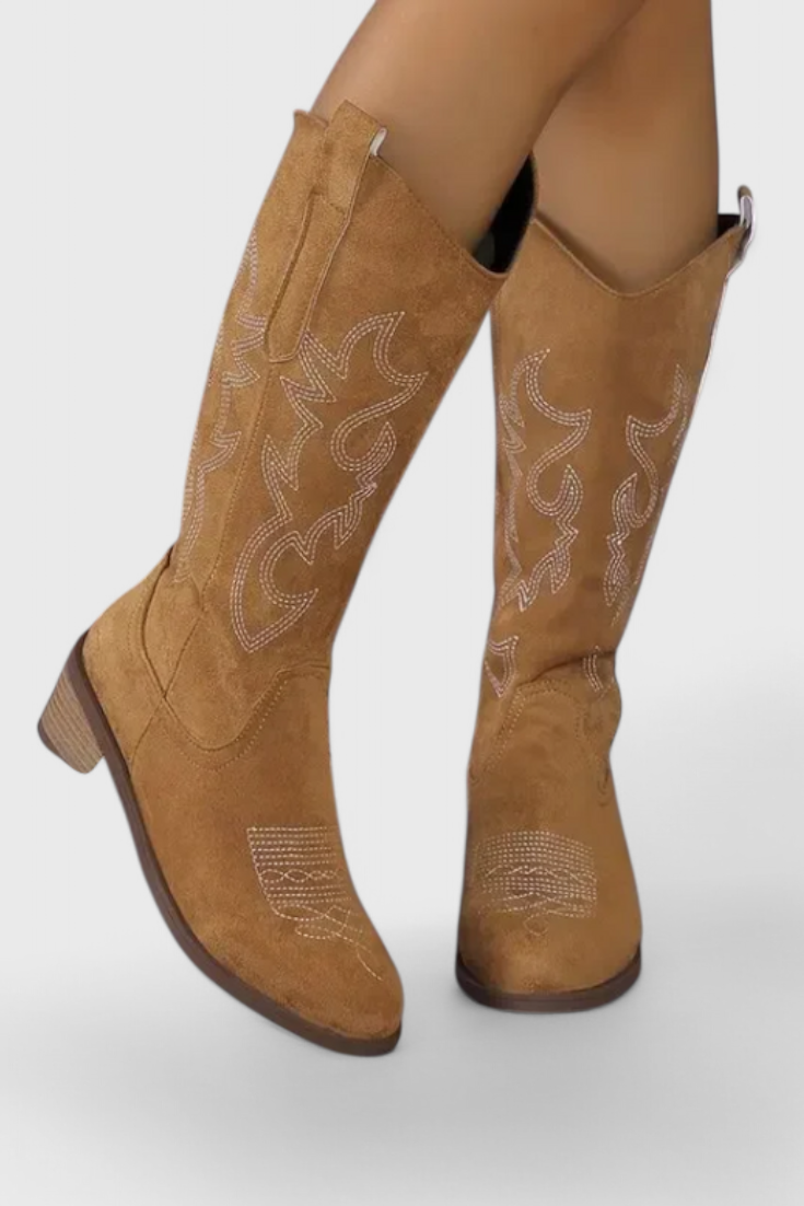 Botas vaqueras de ante estilo western Elka LuvaModa