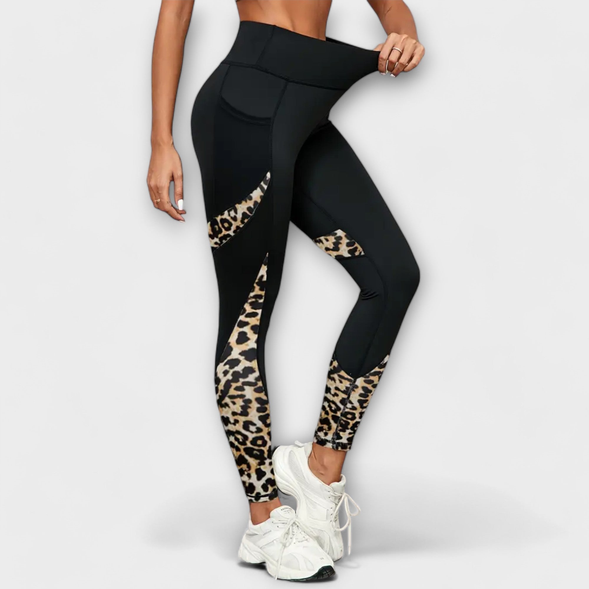 Leggings de cintura alta con estampado de leopardo LuvaModa