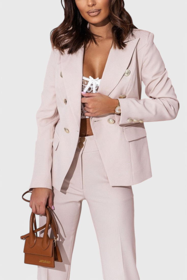 Conjunto elegante de blazer y pantalón Rosalin LuvaModa