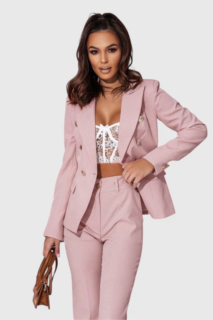 Conjunto elegante de blazer y pantalón Rosalin LuvaModa