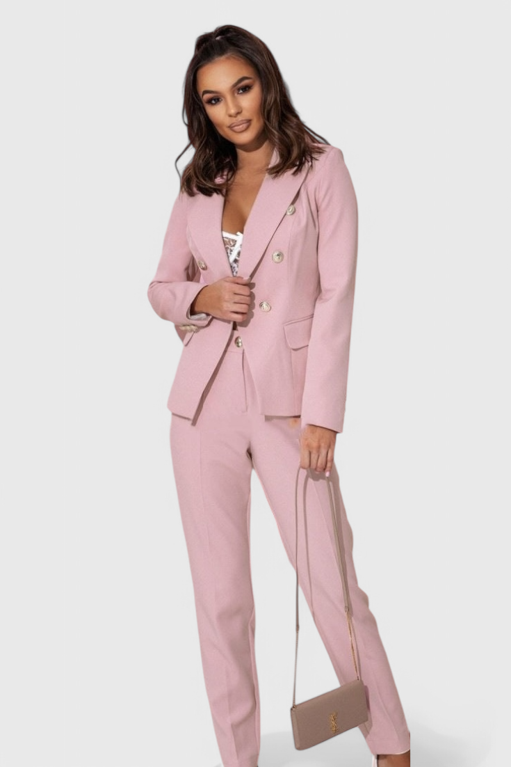 Conjunto elegante de blazer y pantalón Rosalin LuvaModa
