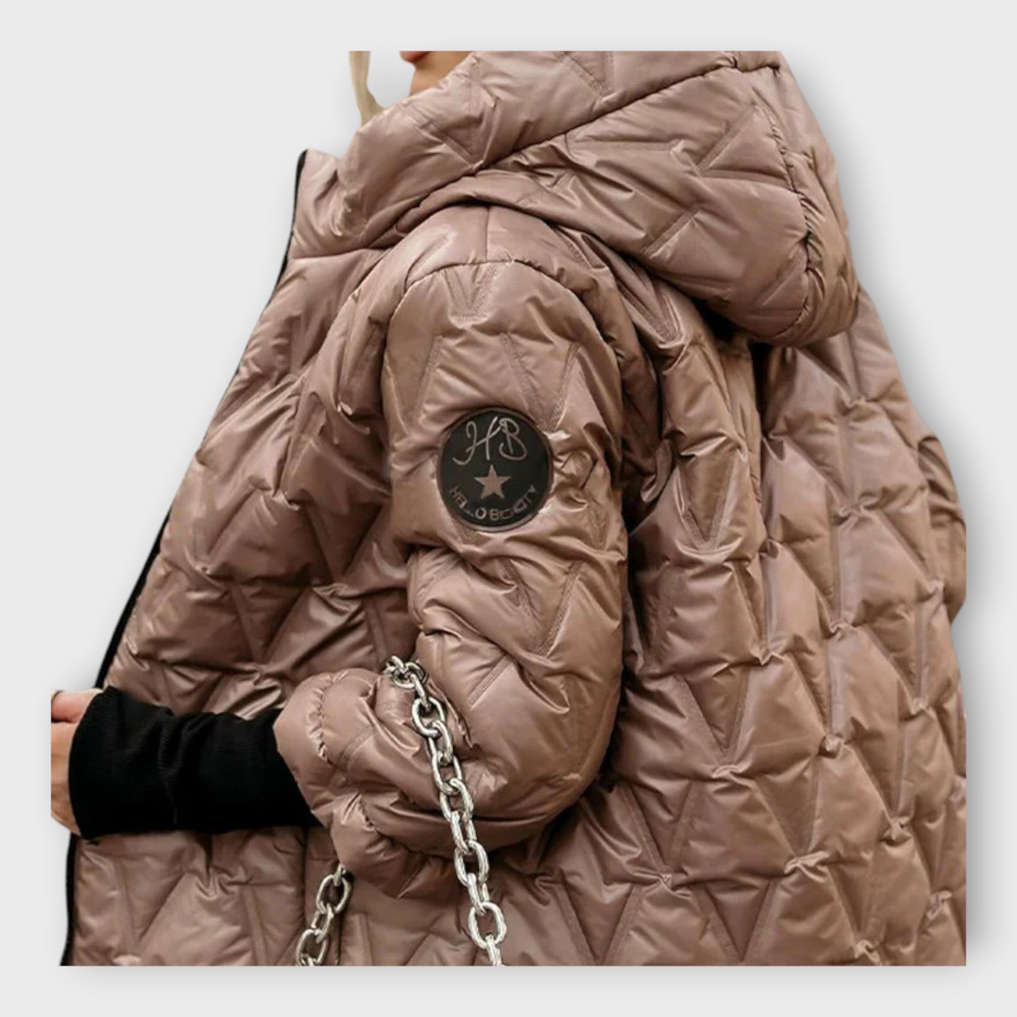 Chaqueta acolchada elegante con capucha Luvamoda