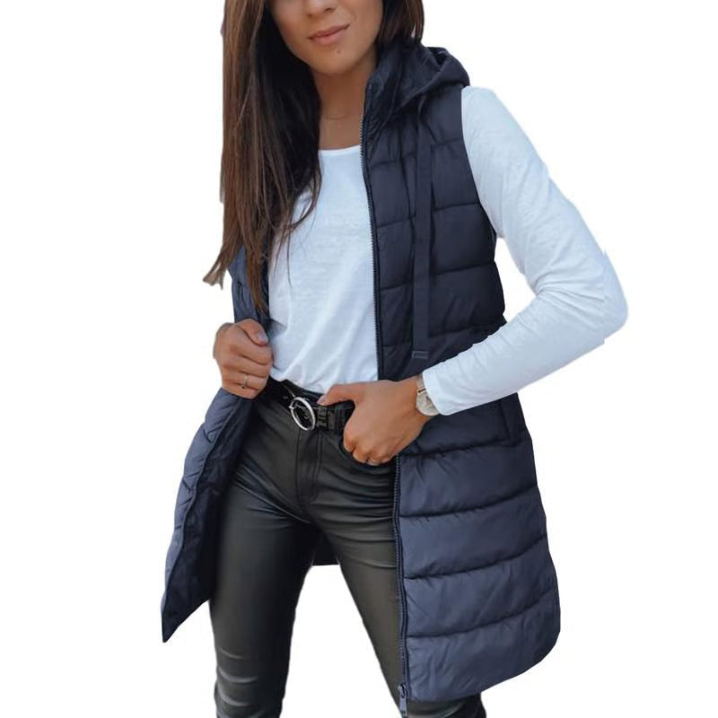 Chaqueta larga sin mangas para mujer Luvamoda