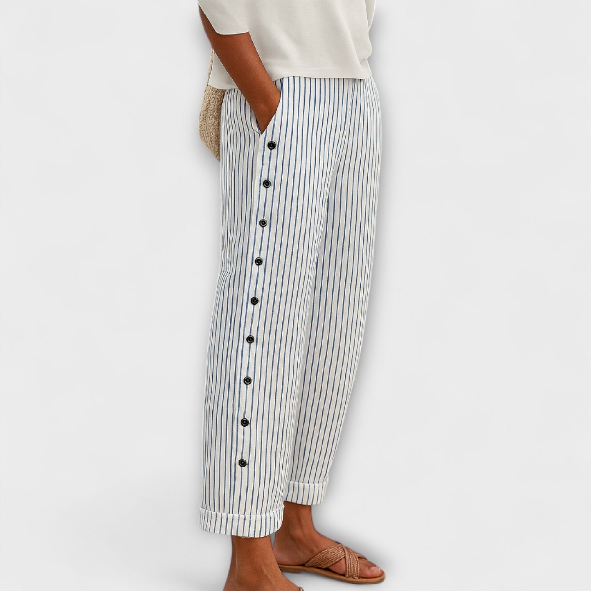 Rea - Pantalones de rayas relajados LuvaModa