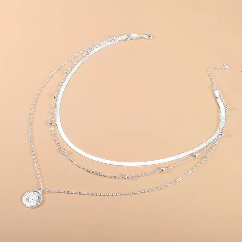 Collar triple de plata LuvaModa