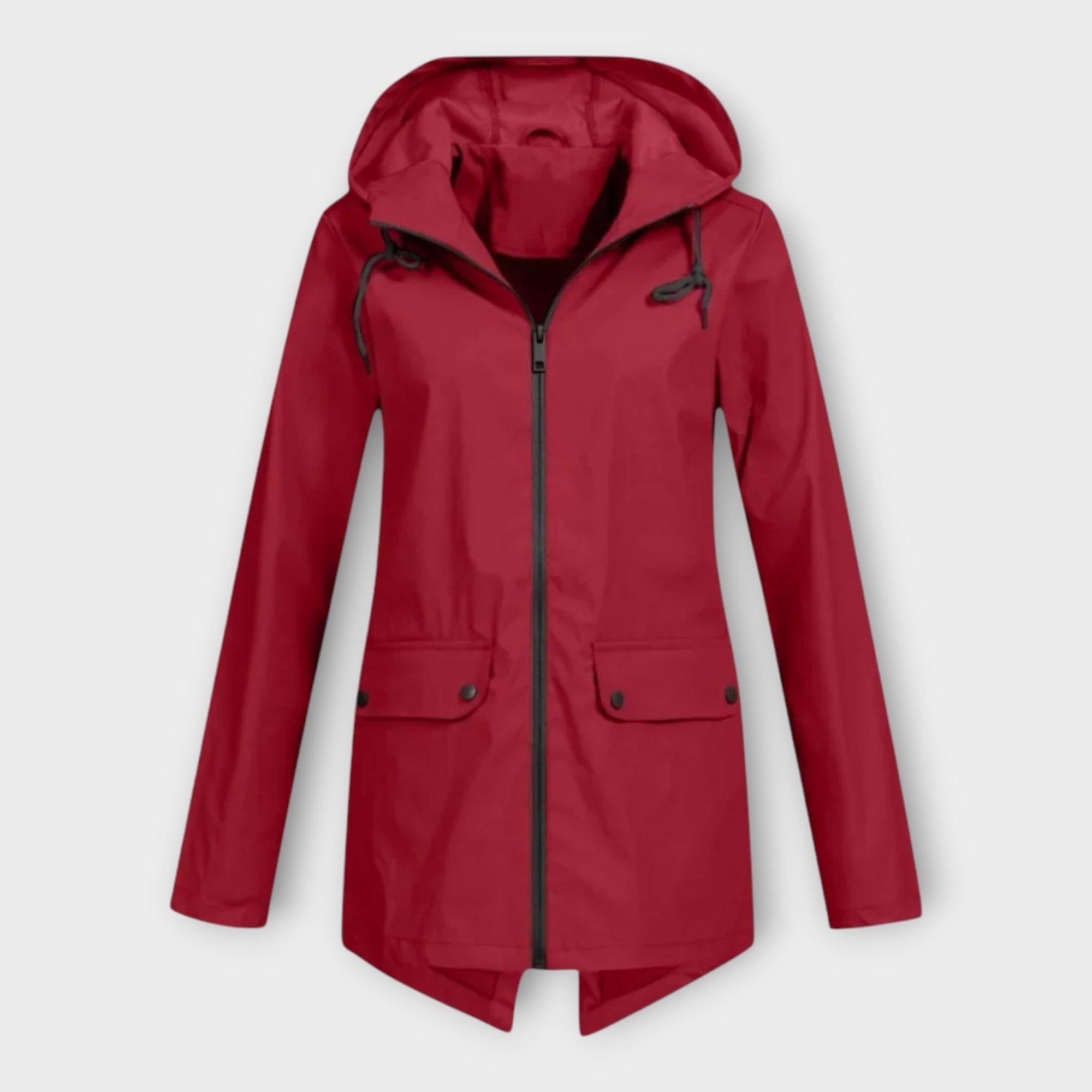 Chaqueta impermeable elegante con capucha Luvamoda