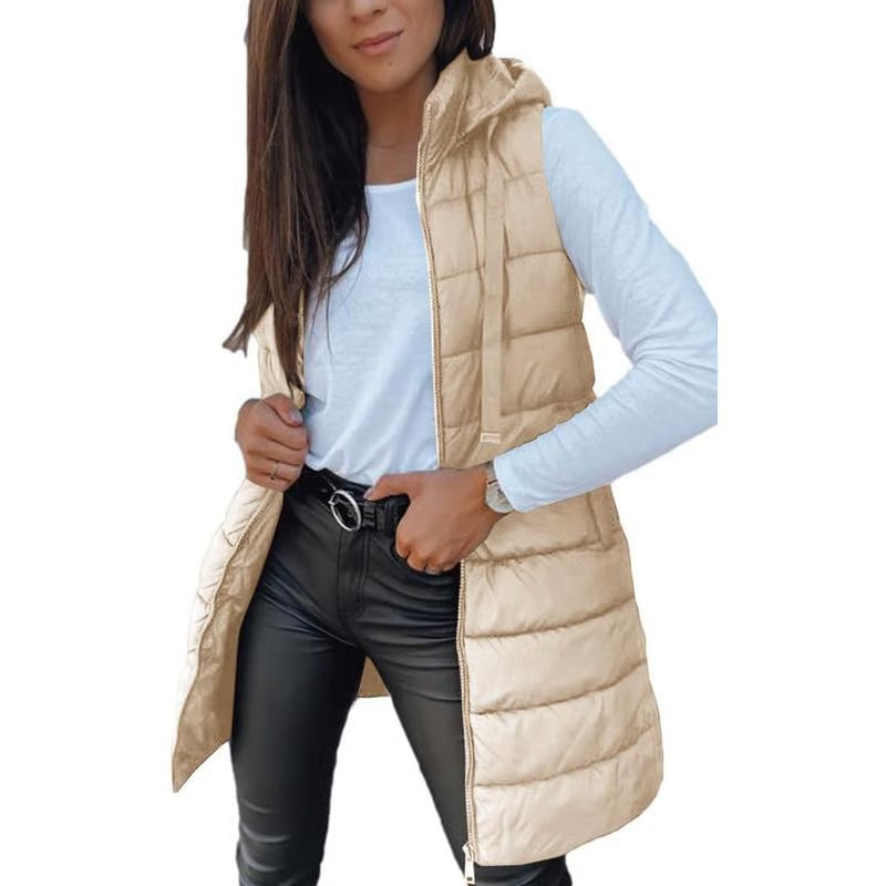 Chaqueta larga sin mangas para mujer Luvamoda