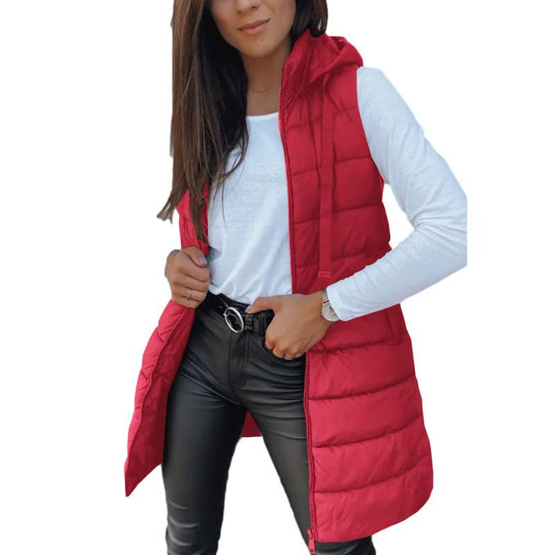 Chaqueta larga sin mangas para mujer Luvamoda