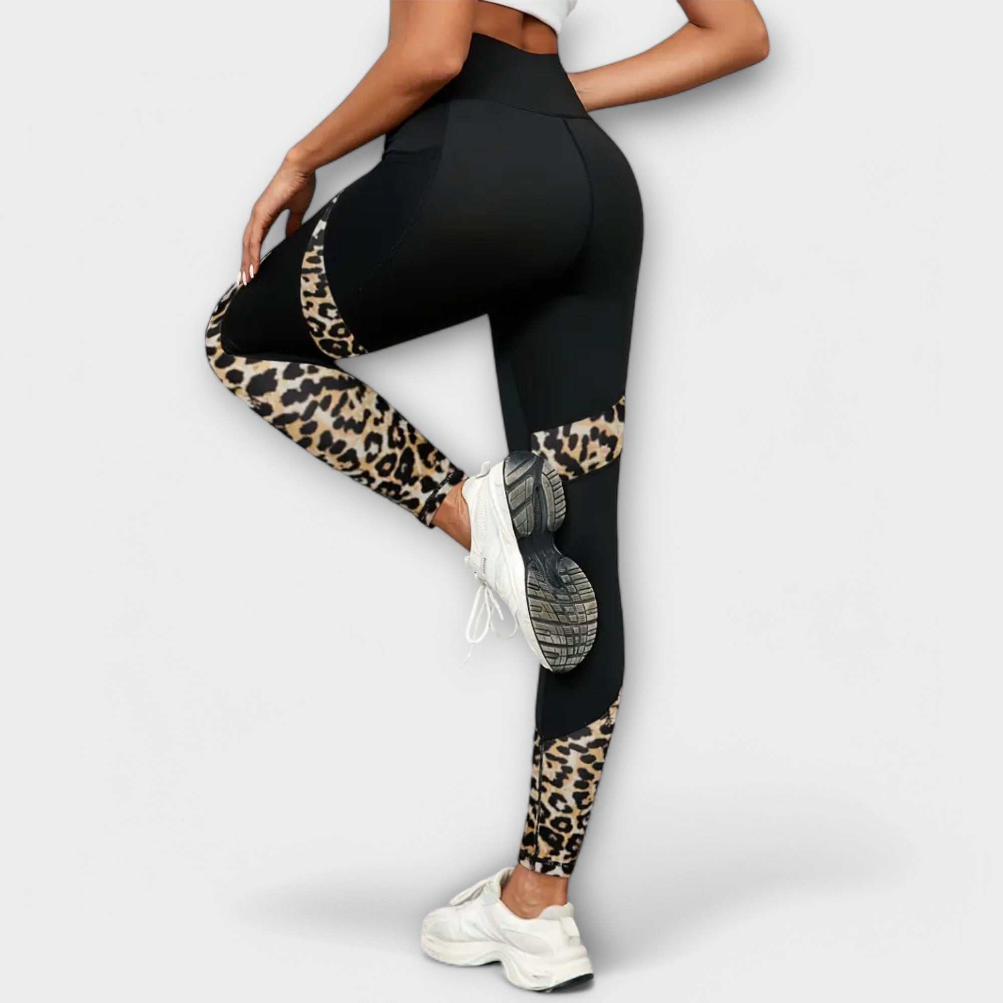 Leggings de cintura alta con estampado de leopardo LuvaModa