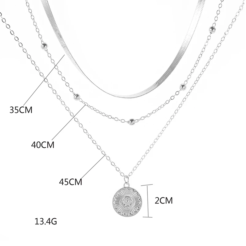 Collar triple de plata LuvaModa