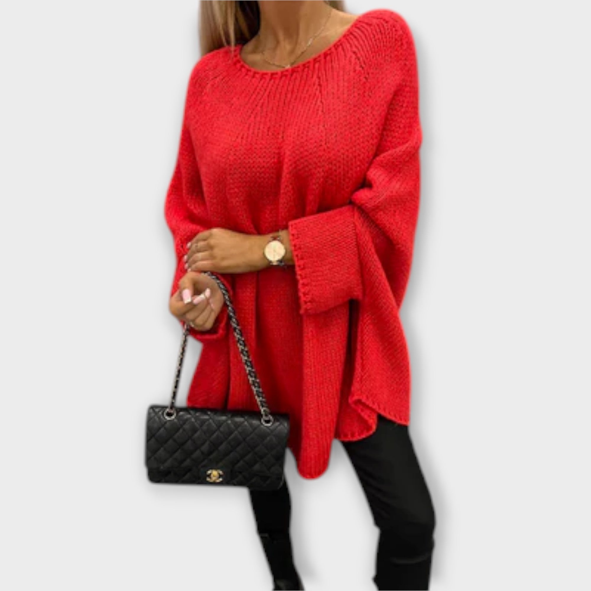 Isabelle - Elegante suéter de cuello redondo para mujer Luvamoda