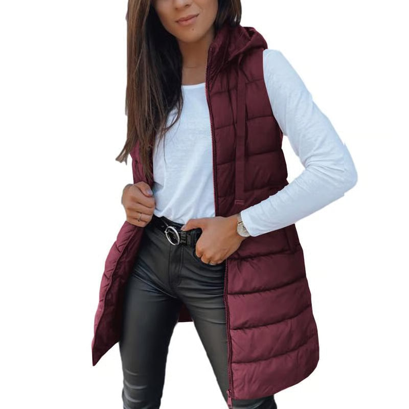 Chaqueta larga sin mangas para mujer Luvamoda