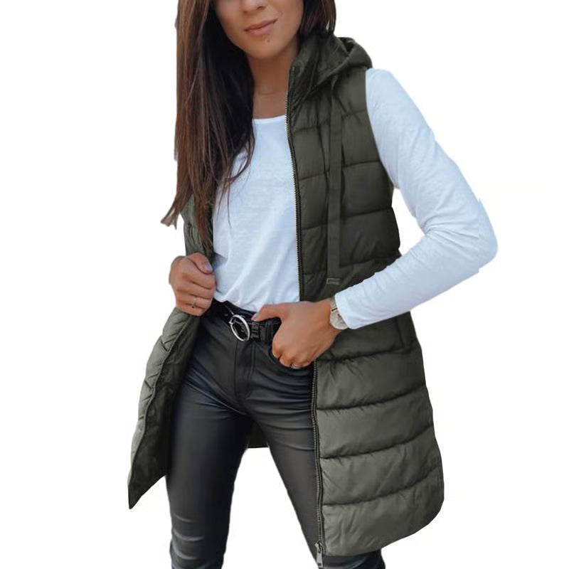 Chaqueta larga sin mangas para mujer Luvamoda