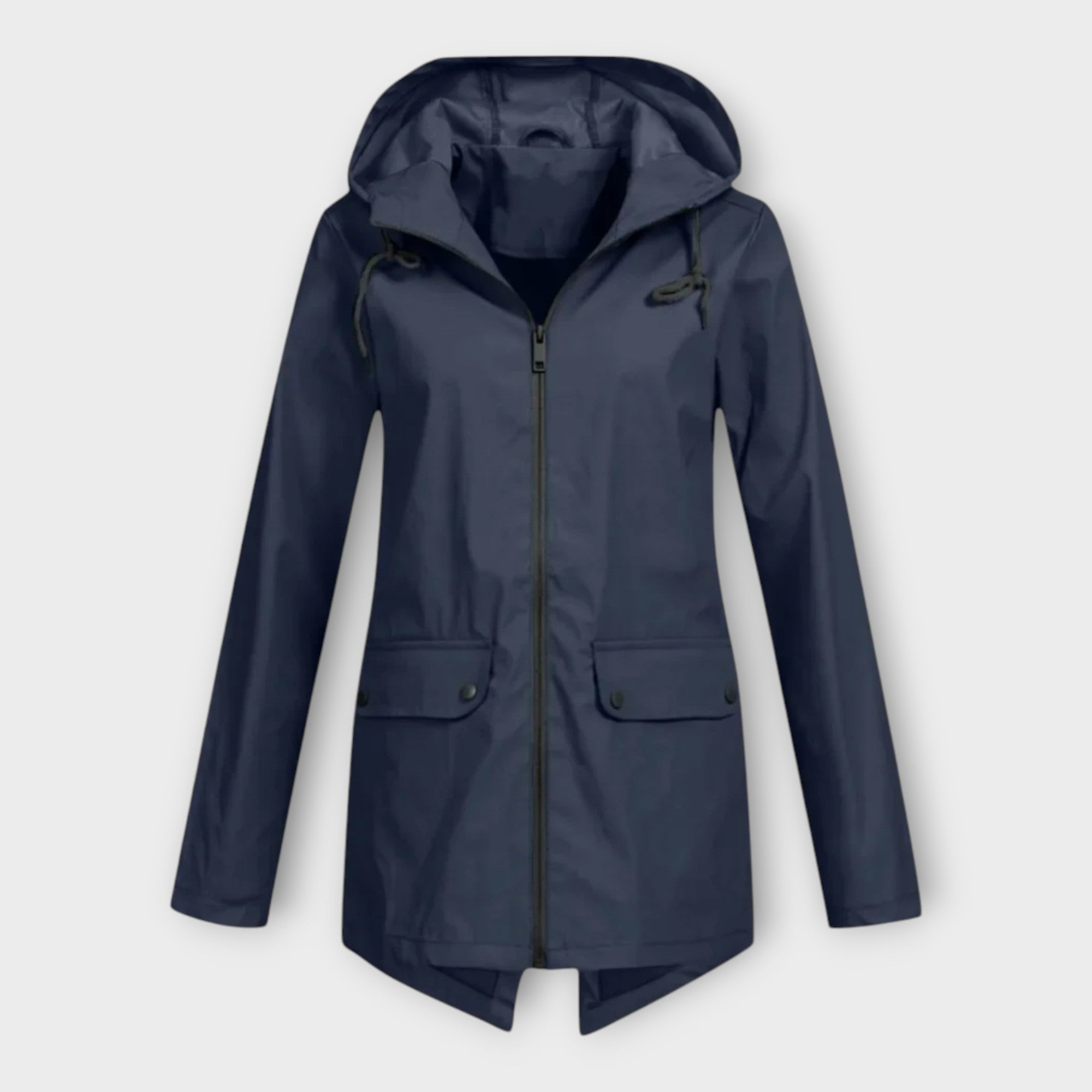 Chaqueta impermeable elegante con capucha Luvamoda