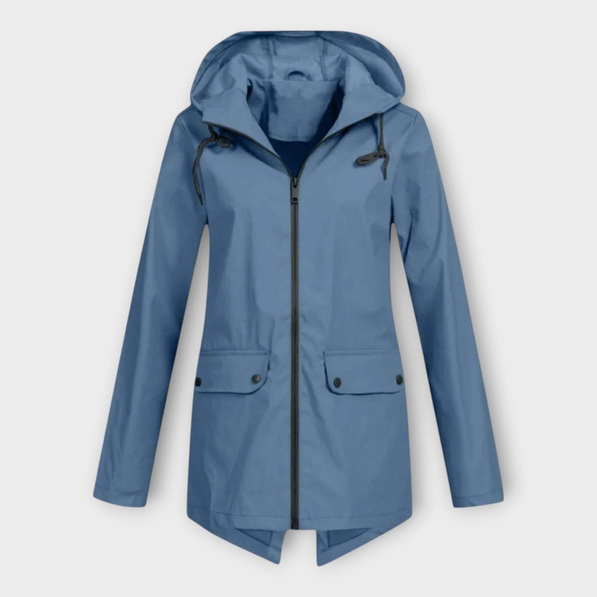 Chaqueta impermeable elegante con capucha Luvamoda