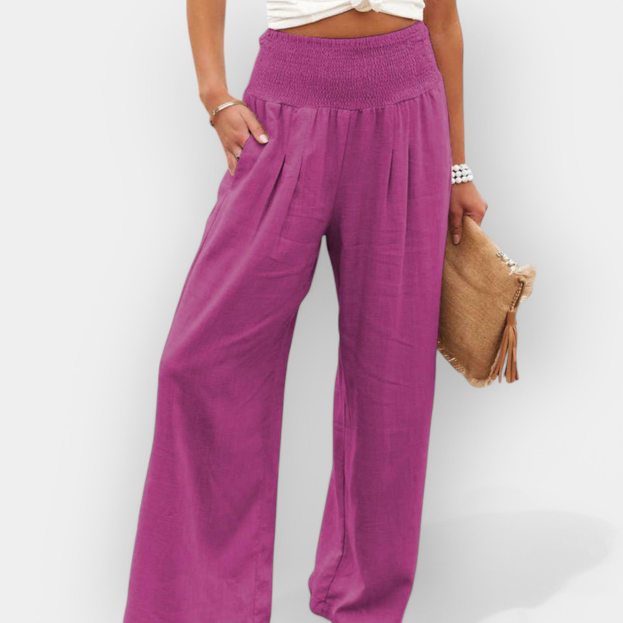 Pantalones anchos cómodos LuvaModa