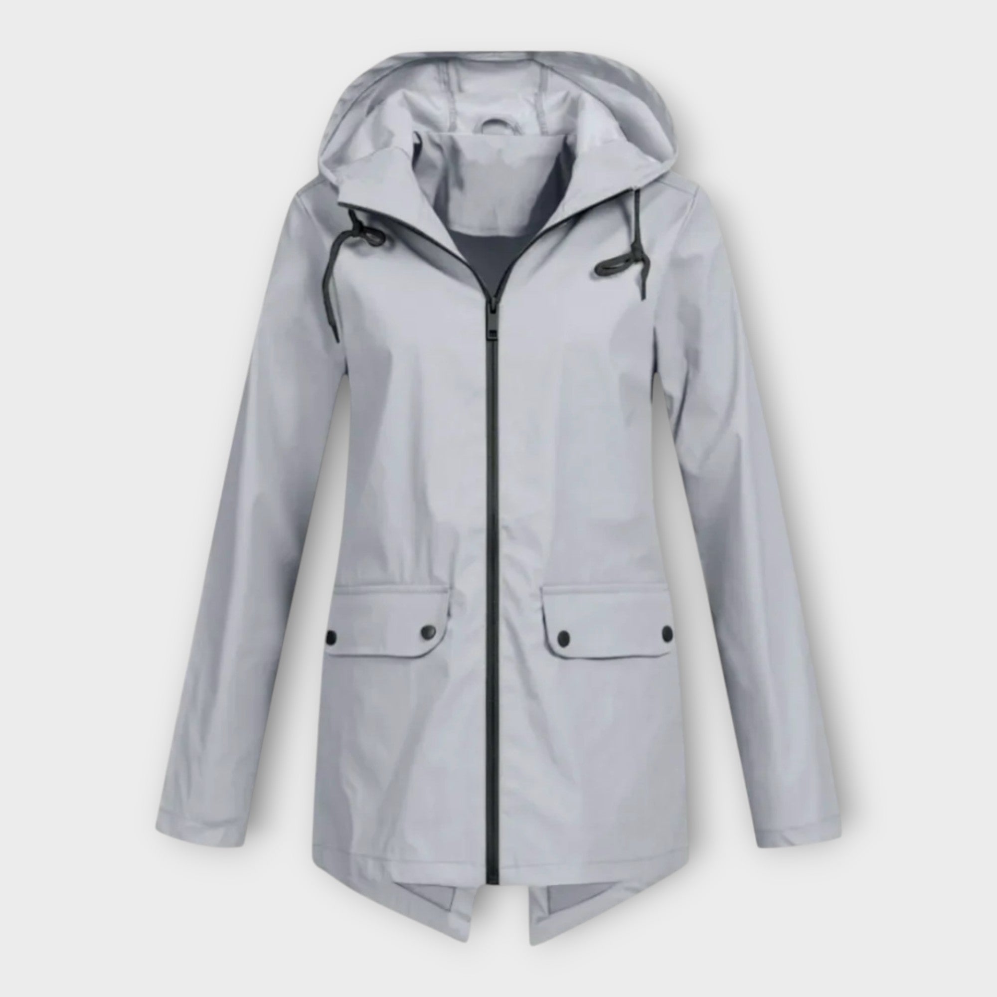 Chaqueta impermeable elegante con capucha Luvamoda
