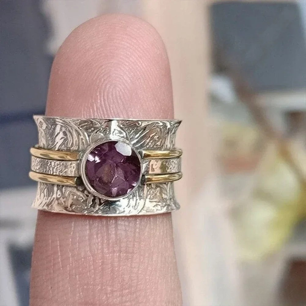 Anillo de meditación de cristal de Bohemia LuvaModa