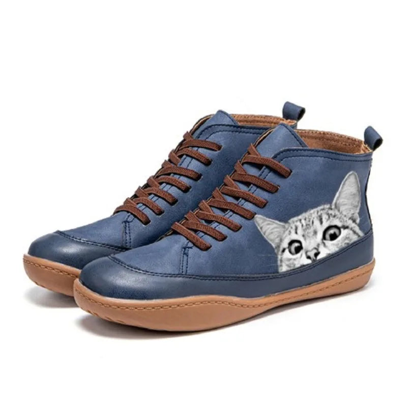 Savrani™ | Stivaletti in pelle per amanti dei gatti LuvaModa