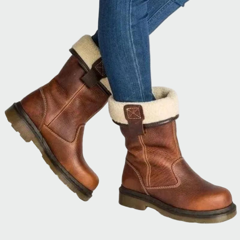 Bota de invierno de piel acolchada LuvaModa