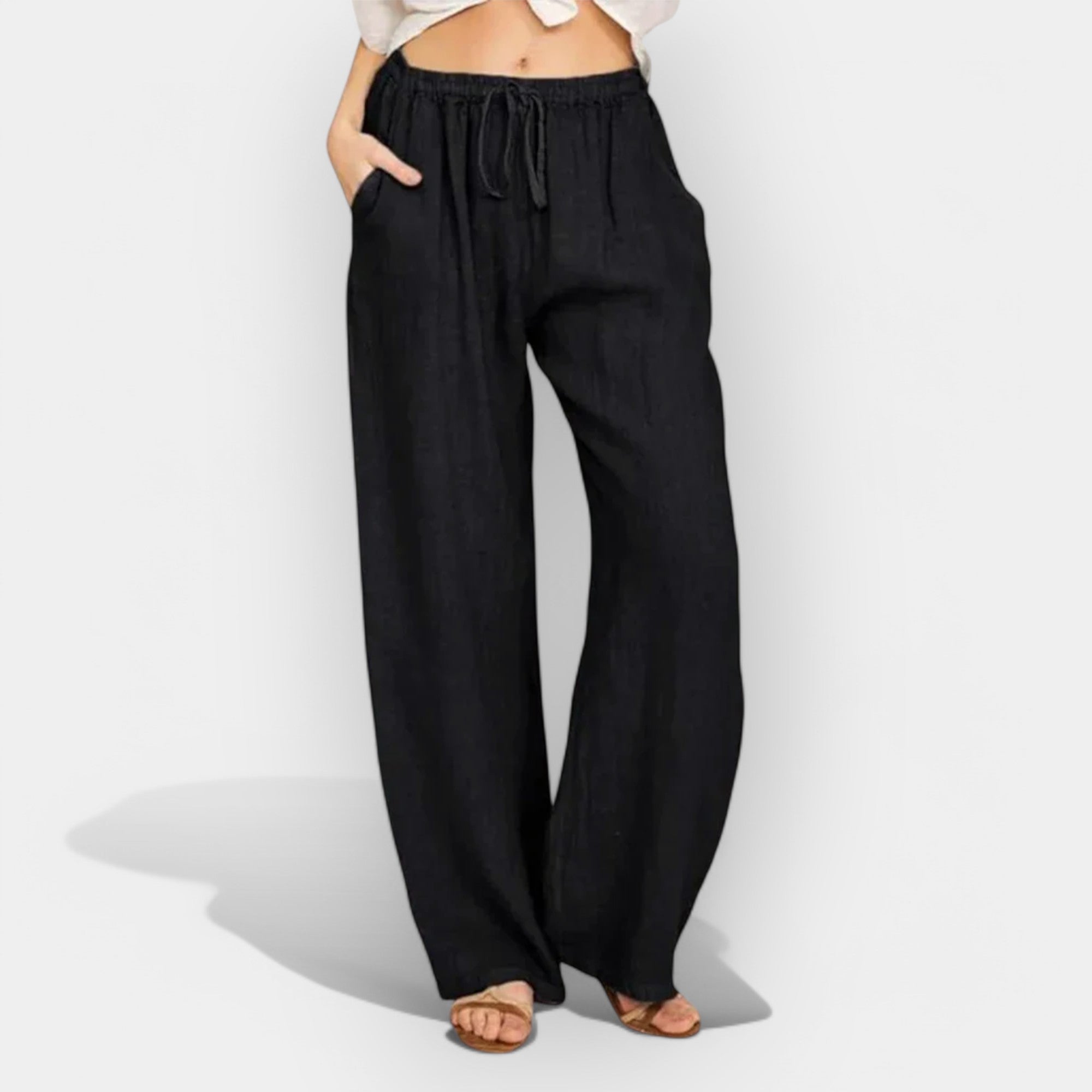 Pantalones de lino de verano aireados LuvaModa