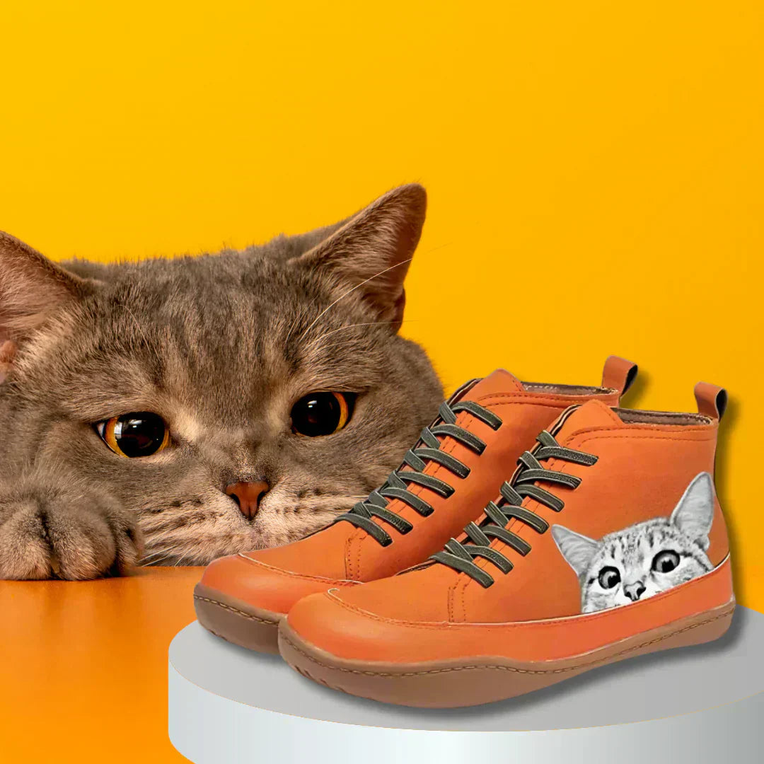 Savrani™ | Stivaletti in pelle per amanti dei gatti LuvaModa