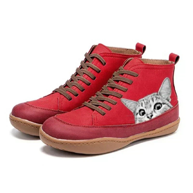 Savrani™ | Stivaletti in pelle per amanti dei gatti LuvaModa