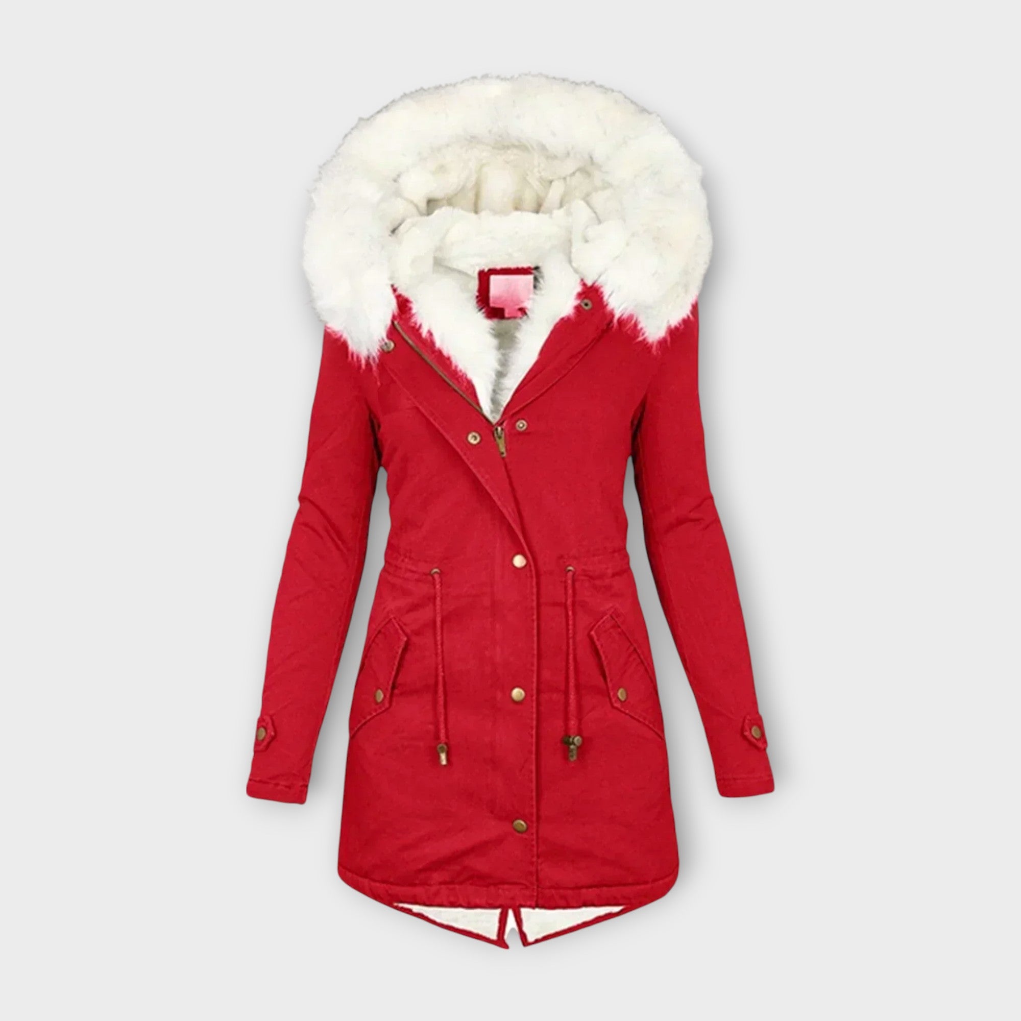 Ivara - Chaqueta de invierno impermeable y forrada de piel Luvamoda