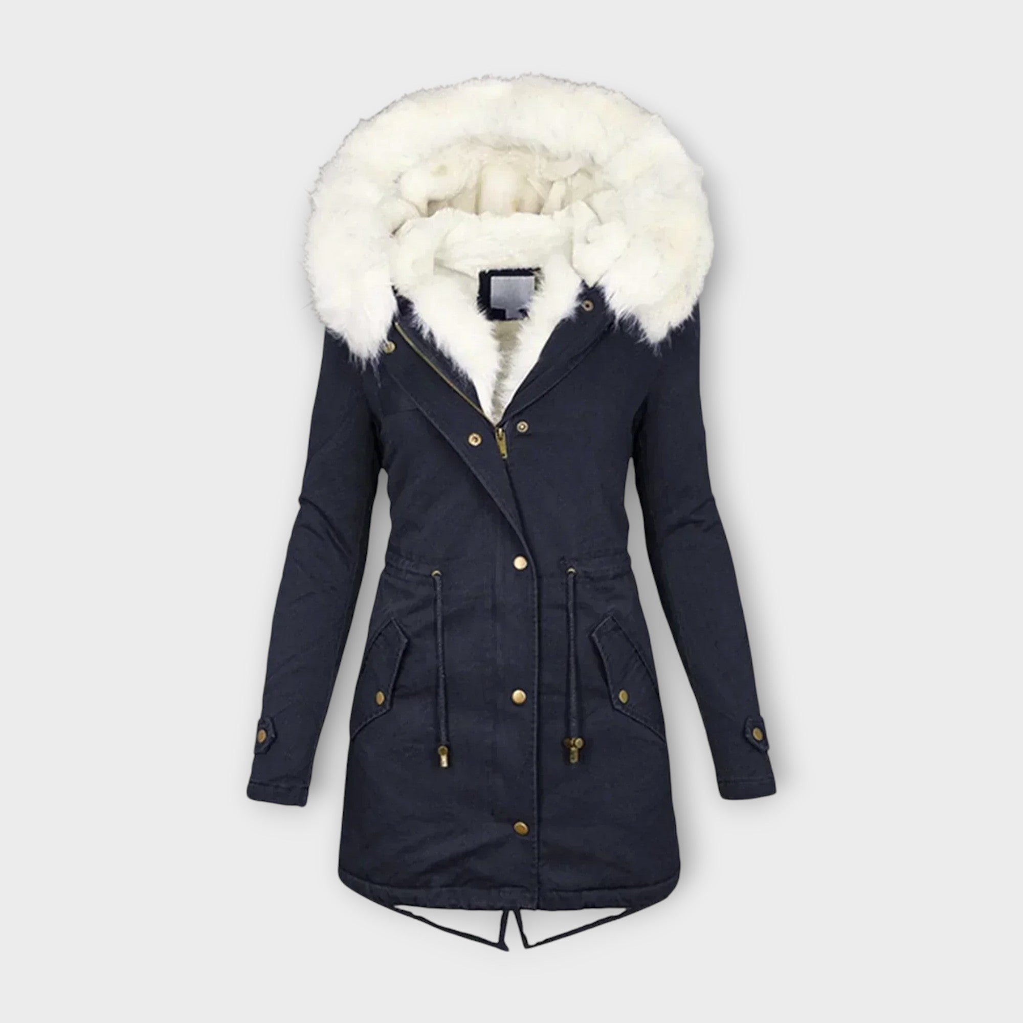 Ivara - Chaqueta de invierno impermeable y forrada de piel Luvamoda