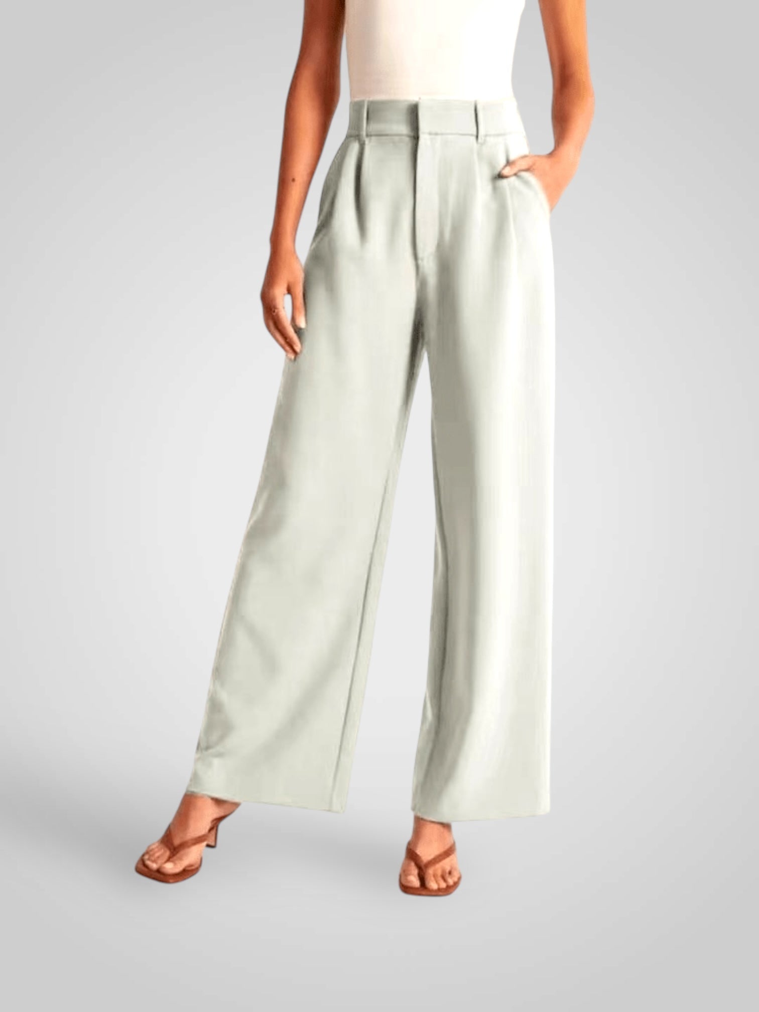 Vira | Pantalones anchos de cintura alta LuvaModa