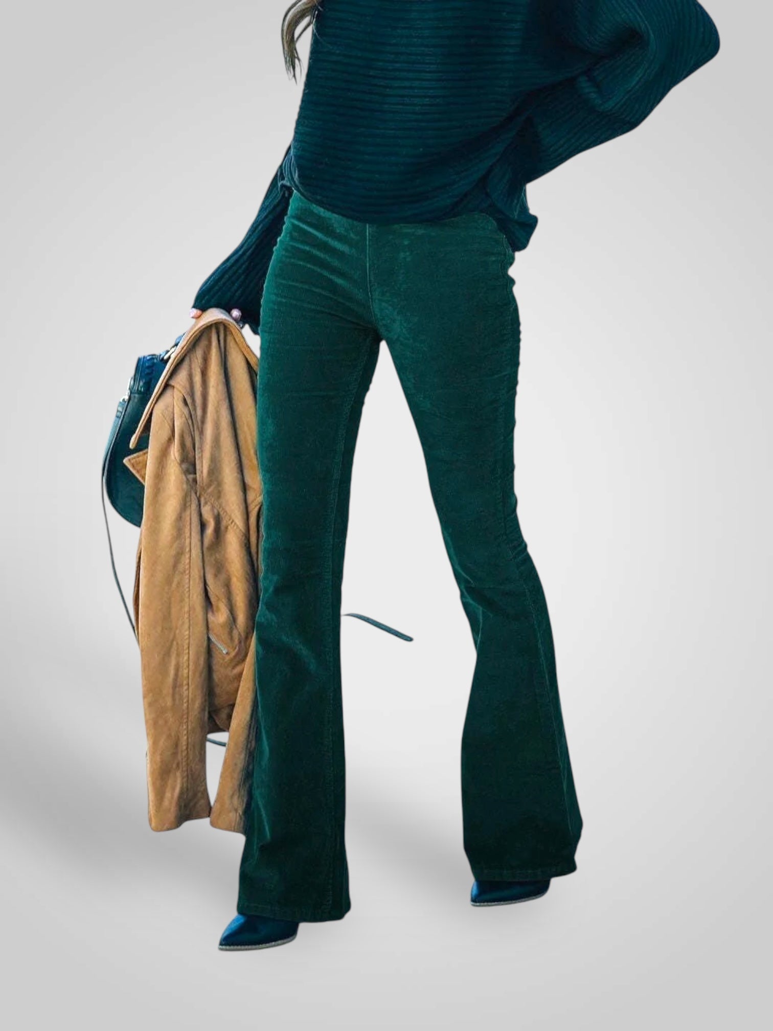 Nedda | Pantalones acampanados de cintura alta - Corte elástico LuvaModa