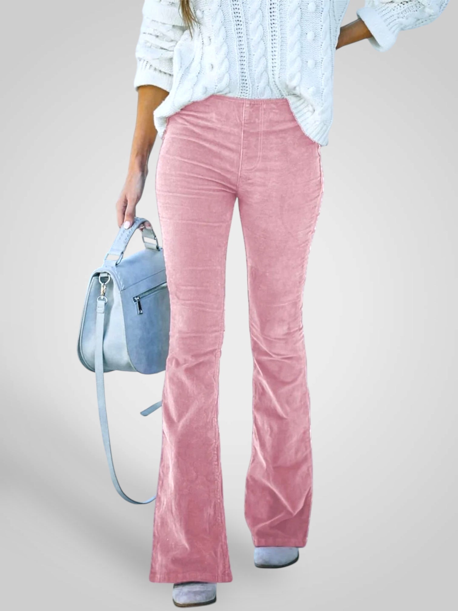 Nedda | Pantalones acampanados de cintura alta - Corte elástico LuvaModa