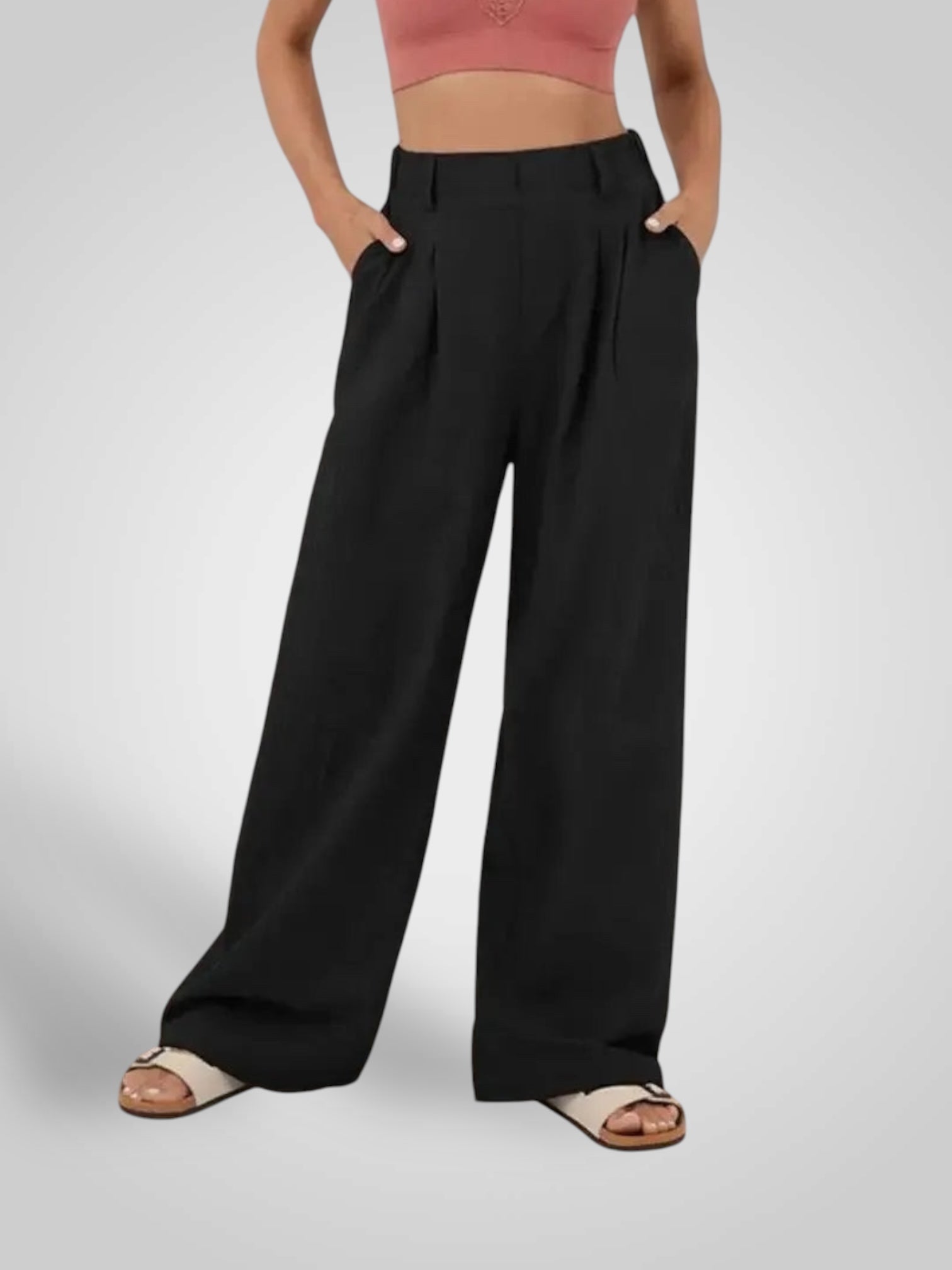 Luma | Pantalones anchos para mujer - Diseño plisado de cintura alta LuvaModa