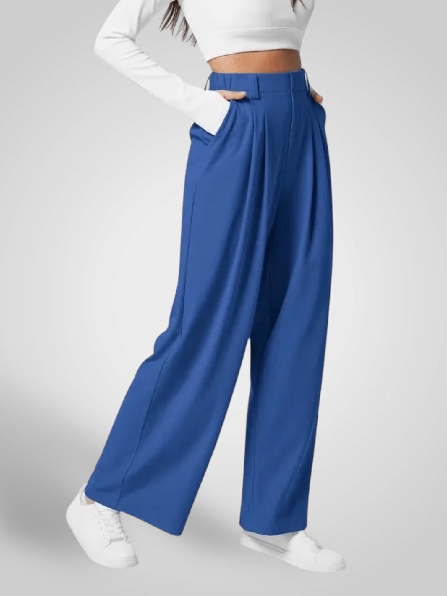 Luma | Pantalones anchos para mujer - Diseño plisado de cintura alta LuvaModa