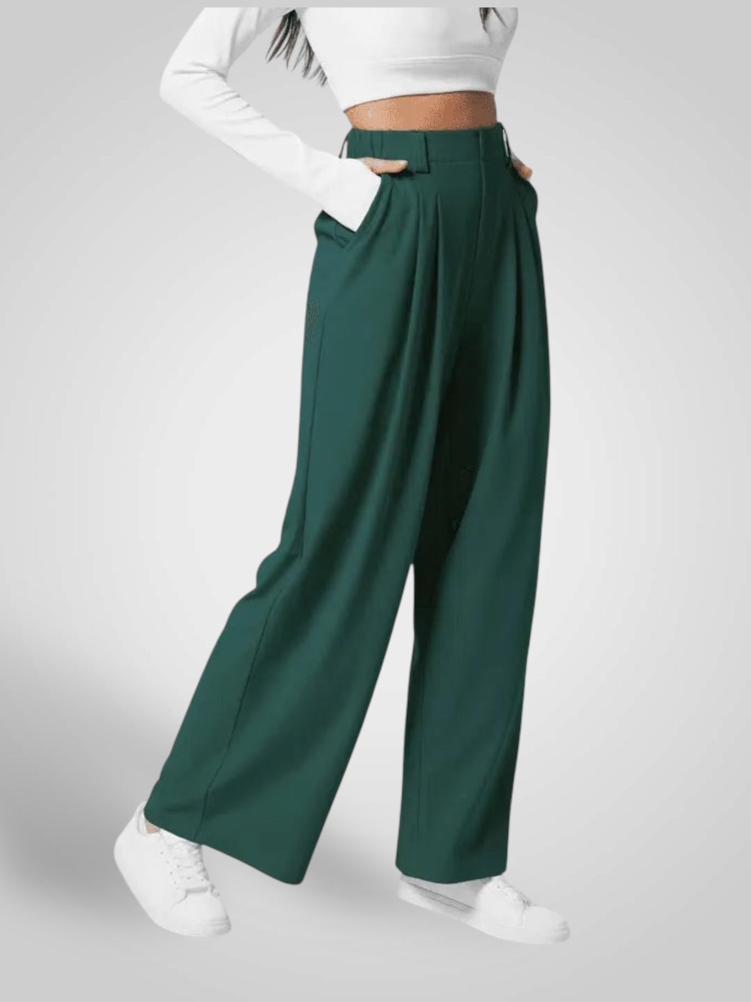 Luma | Pantalones anchos para mujer - Diseño plisado de cintura alta LuvaModa