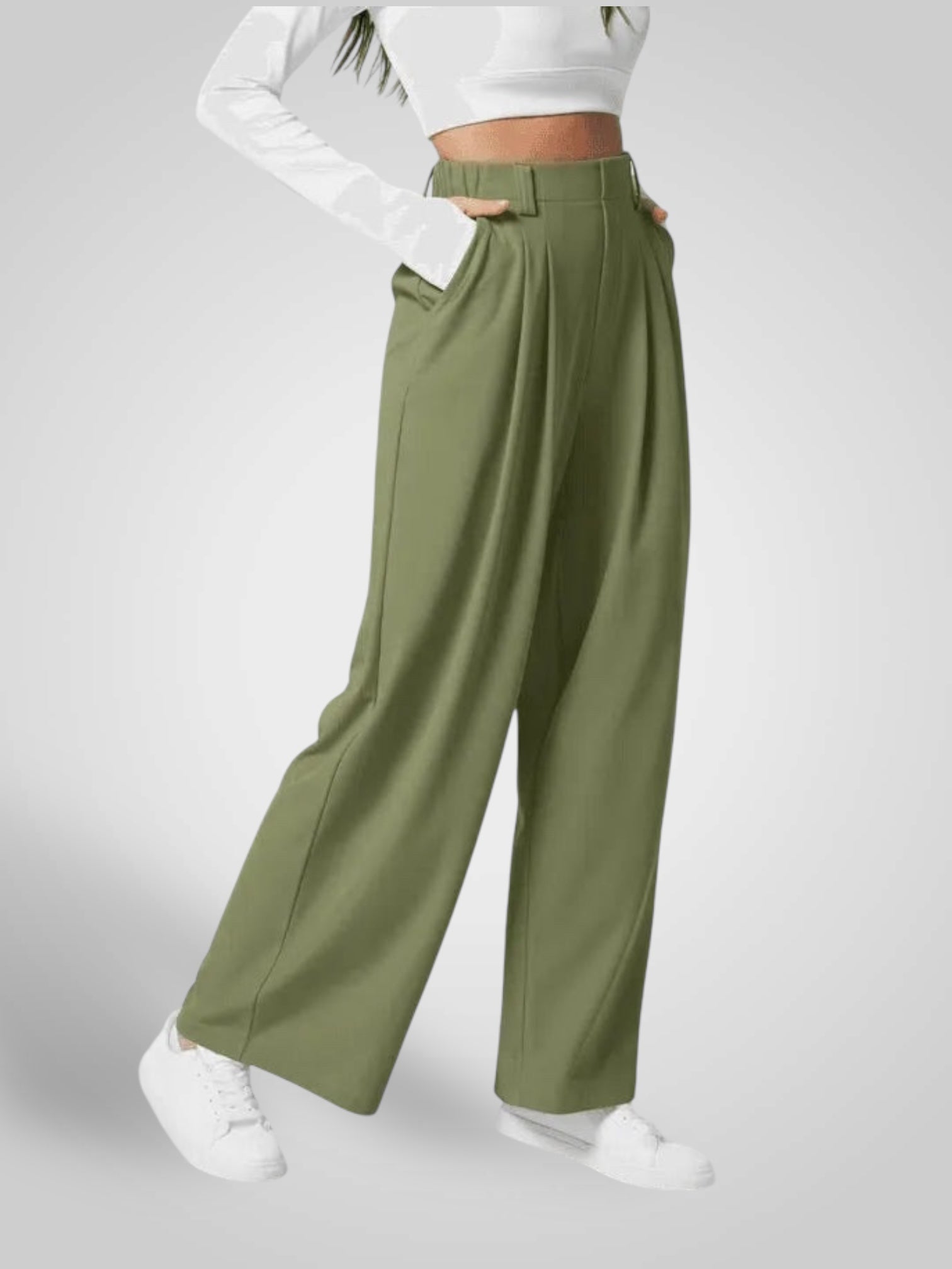 Luma | Pantalones anchos para mujer - Diseño plisado de cintura alta LuvaModa