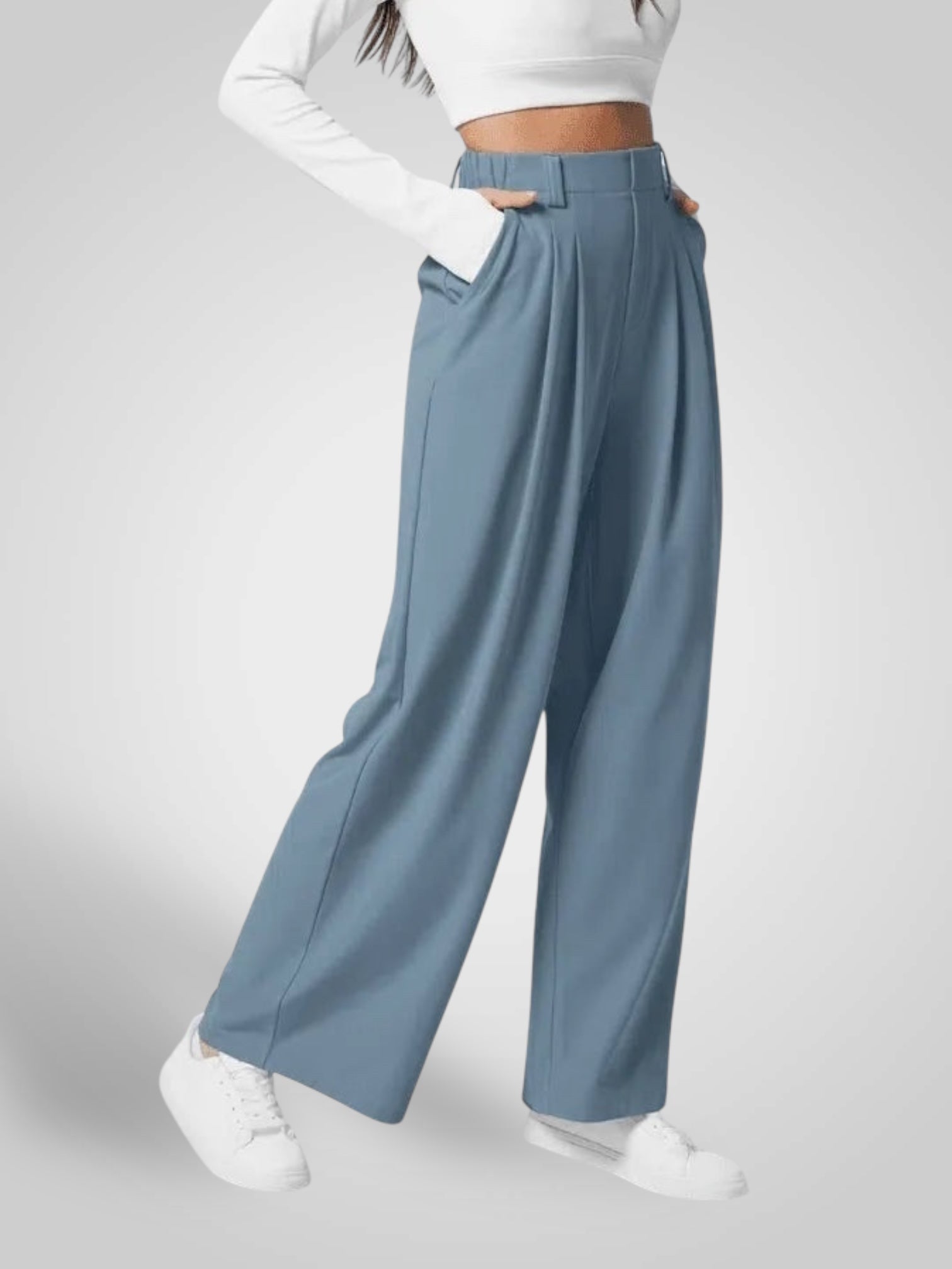 Luma | Pantalones anchos para mujer - Diseño plisado de cintura alta LuvaModa