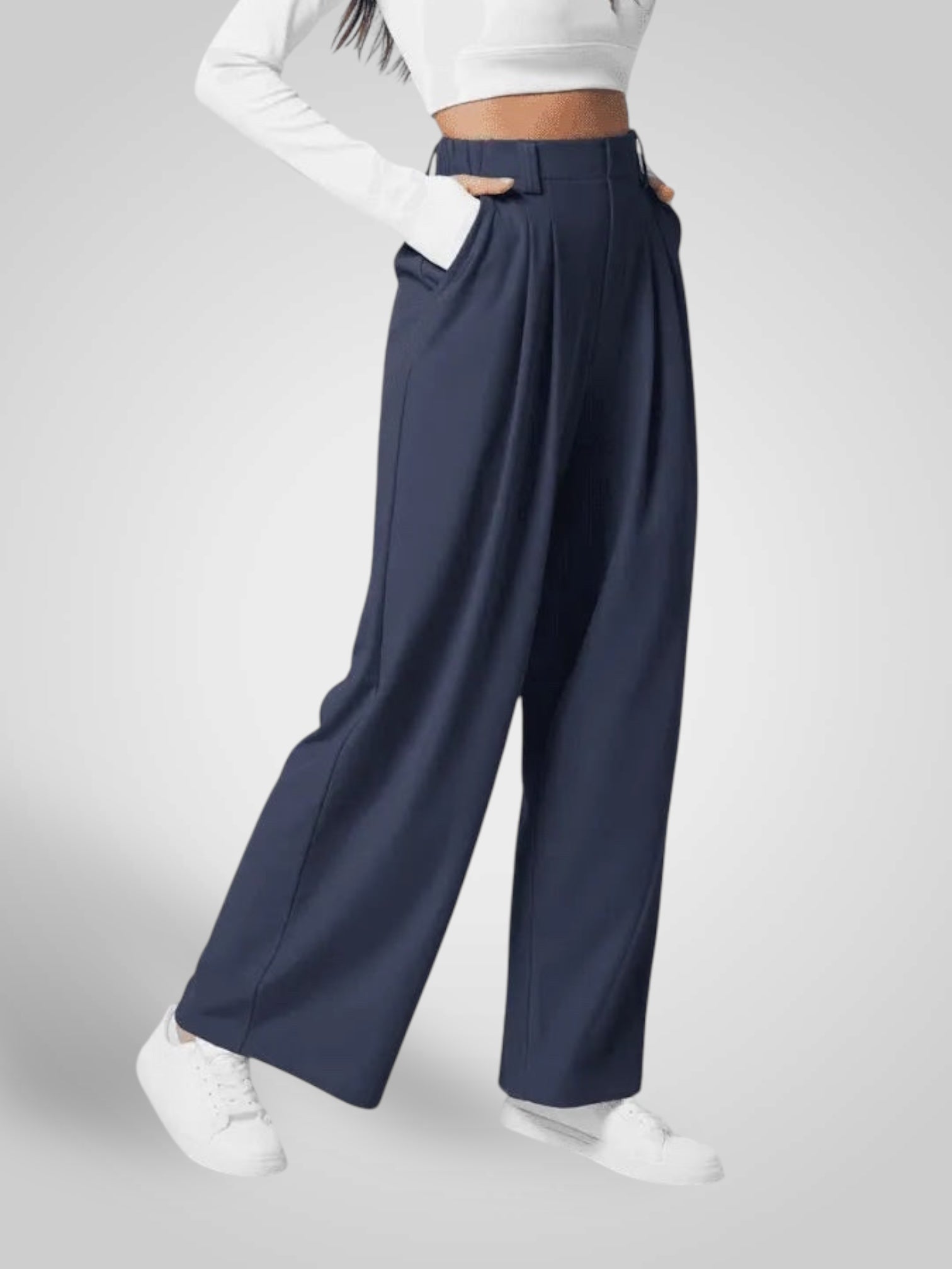 Luma | Pantalones anchos para mujer - Diseño plisado de cintura alta LuvaModa