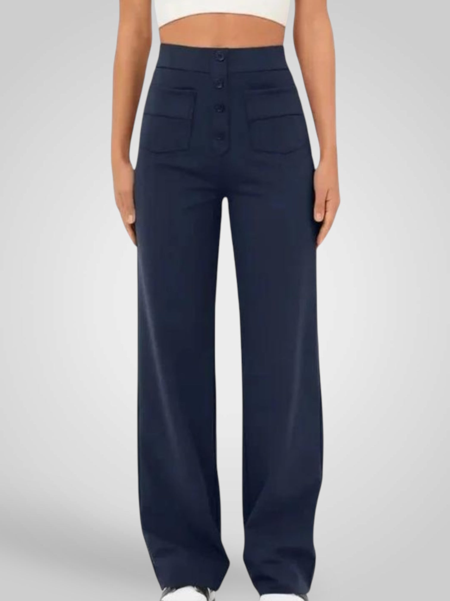 Alvia | Pantalones casuales de cintura alta para mujer LuvaModa