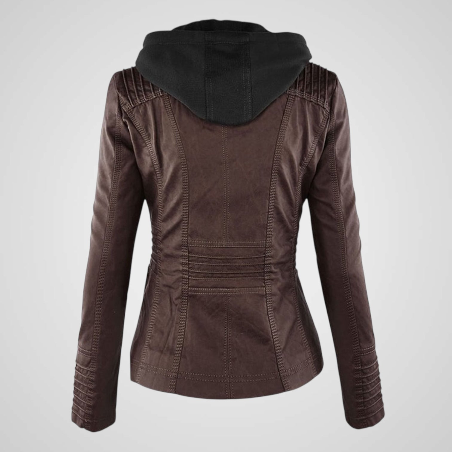 Olivia | Chaqueta de cuero impermeable con capucha para mujer Luvamoda