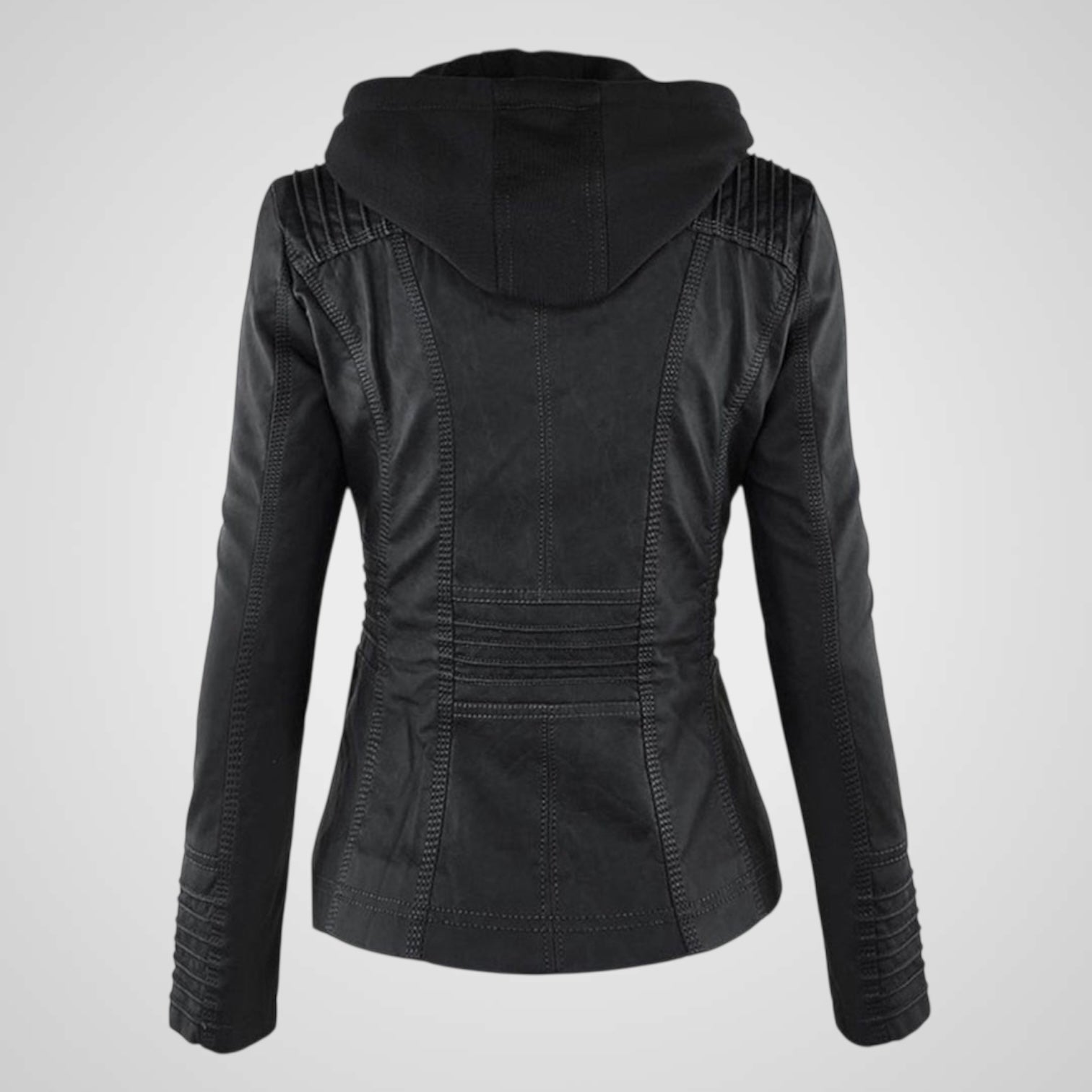 Olivia | Chaqueta de cuero impermeable con capucha para mujer Luvamoda