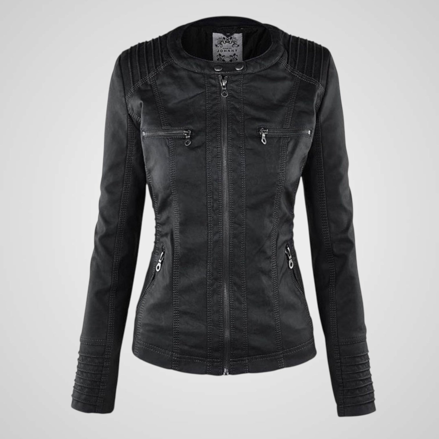 Olivia | Chaqueta de cuero impermeable con capucha para mujer Luvamoda