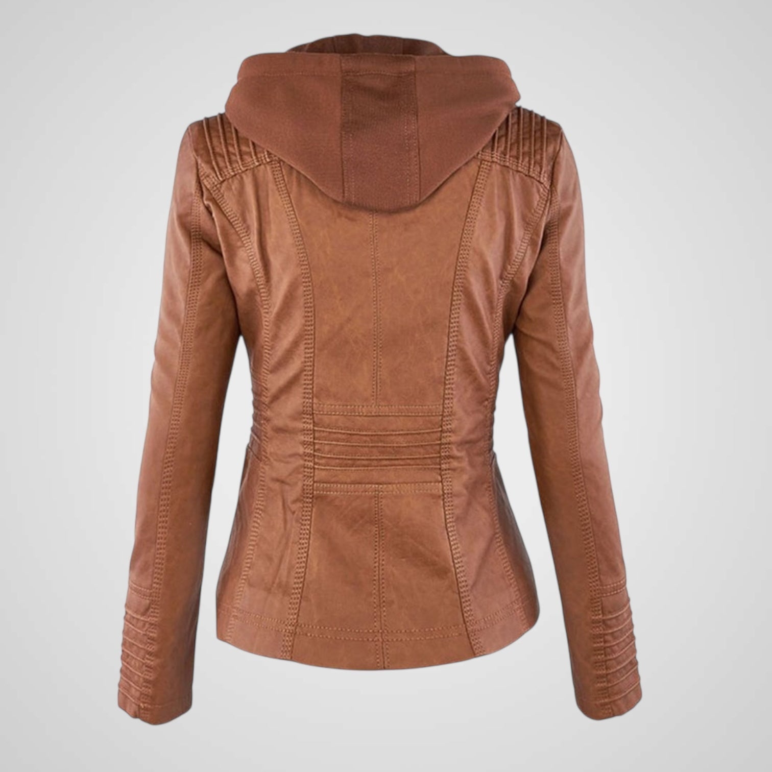 Olivia | Chaqueta de cuero impermeable con capucha para mujer Luvamoda