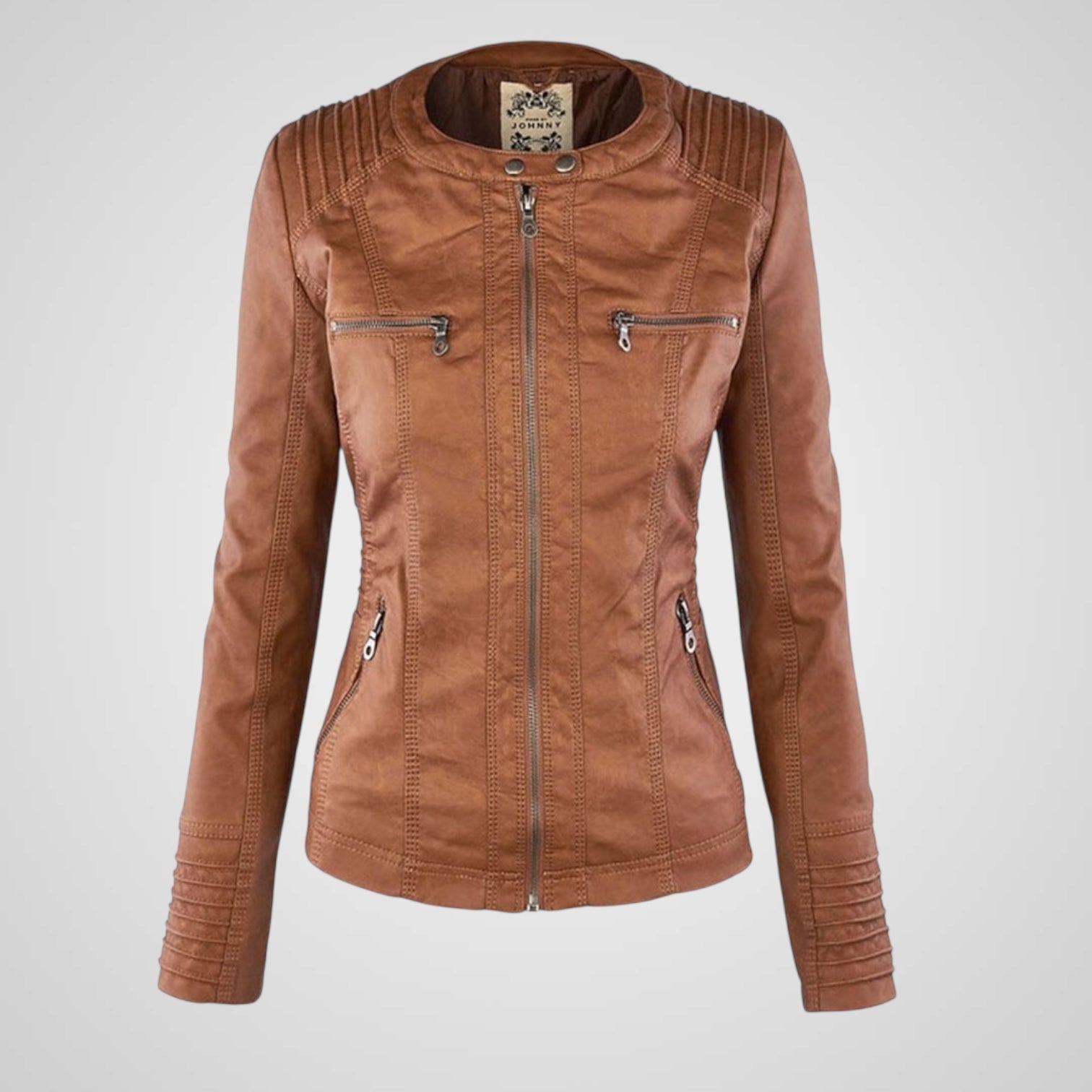 Olivia | Chaqueta de cuero impermeable con capucha para mujer Luvamoda