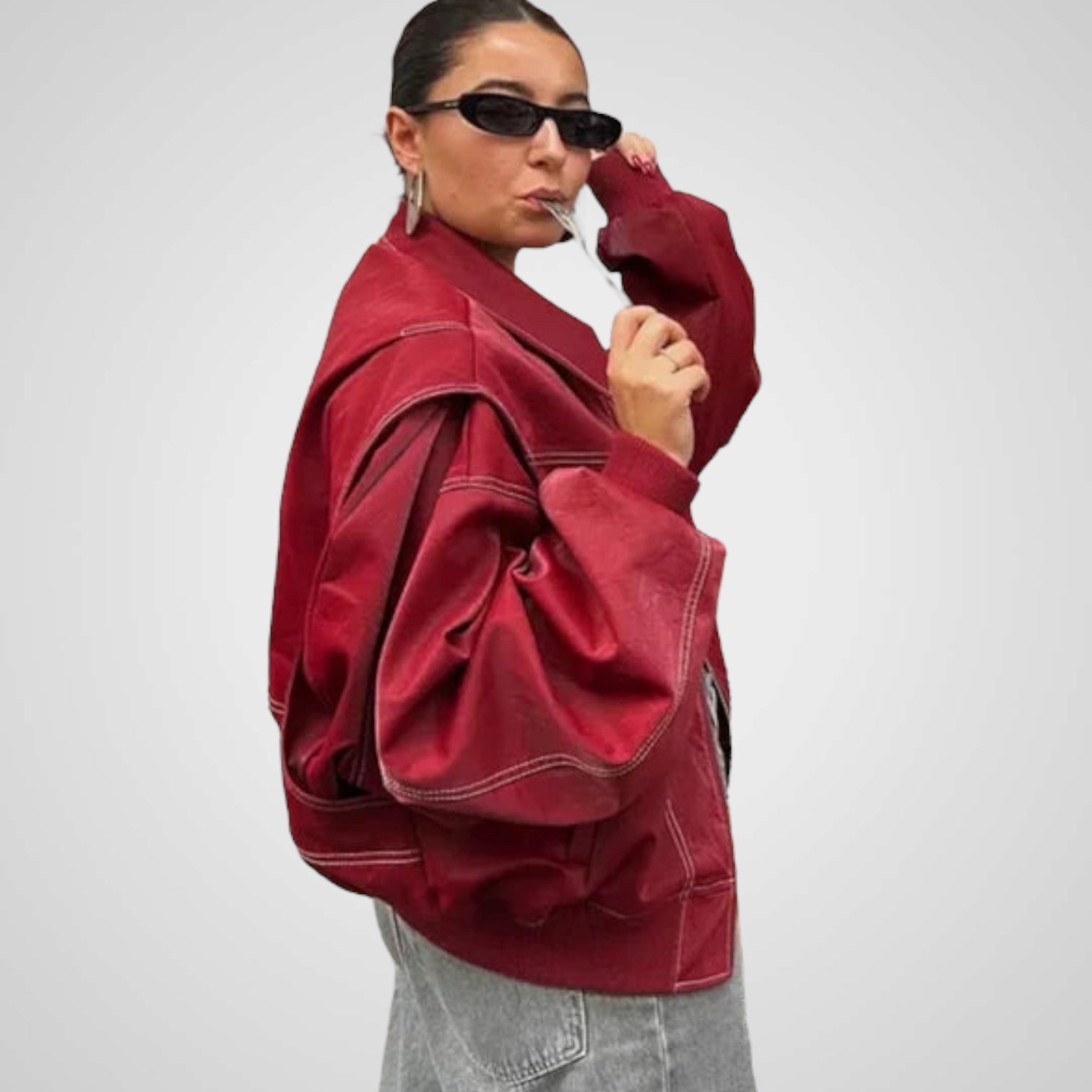 Sabrina | Chaqueta de cuero holgada Luvamoda